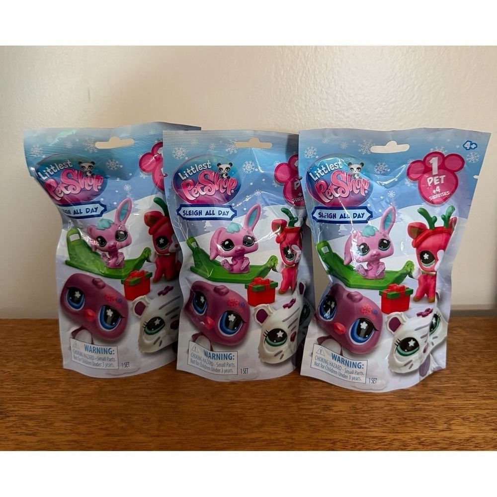 Lot of 3 Littlest Pet Shop LPS Christmas 2025 Slay All Day - Unopened Blind Bags